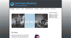 Desktop Screenshot of onehopemissions.org